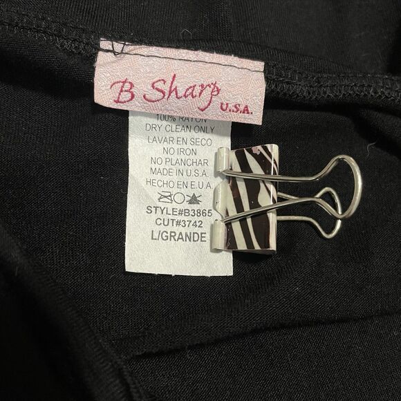 Vintage B Sharp Halter Tube Top Black Beaded Necklace‎ USA Made Large NWT Y2K - Picture 8 of 9